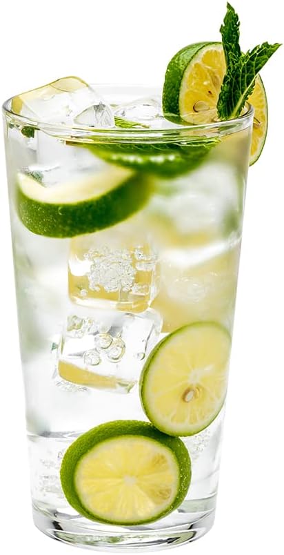 Sumi 19 Ounce Beverage Glasses Set of 6 for Home or Restaurant
