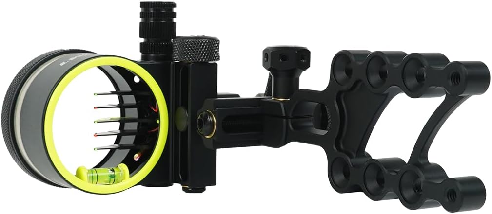Archery 5-Pin Bow Sight with Fiber Optic and Brass Pins