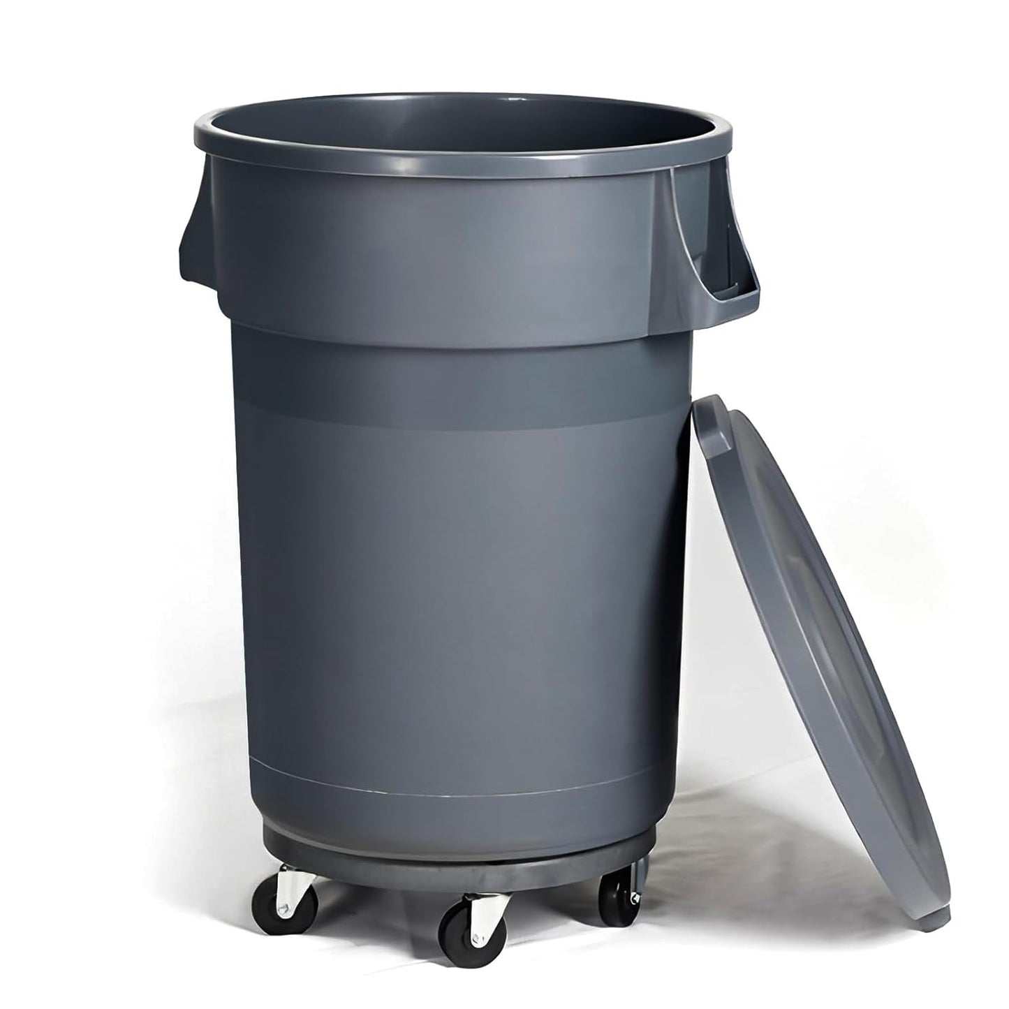 32 Gallon Outdoor Trash Can with Lid and Wheels for Easy Use