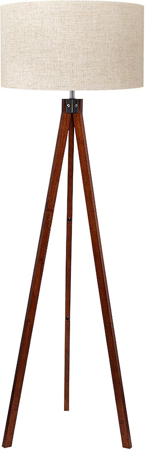 LEPOWER Wood Tripod Floor Lamp for Modern Home Decor Needs
