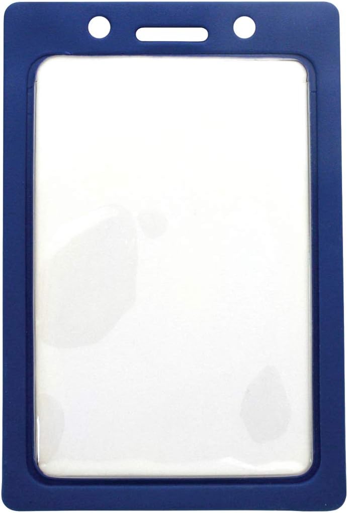 Bulk 100 Pack Vertical Color-Frame Badge Holder for ID Cards