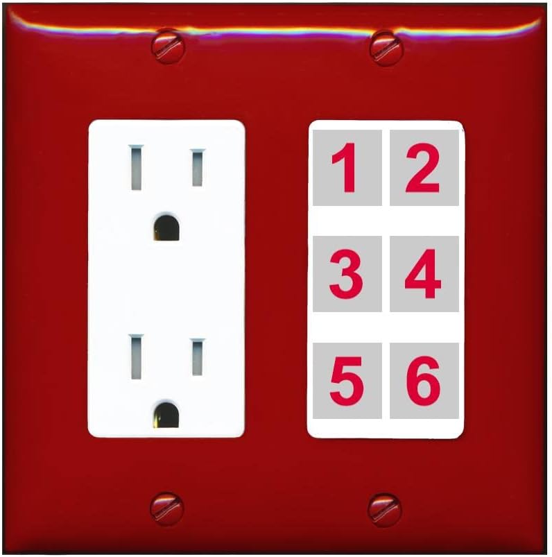 RiteAV 6 Port Custom Wall Plate for HDMI, Coax, USB & More