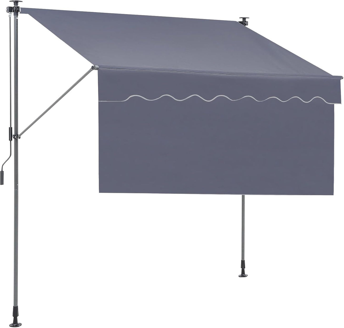 VEVOR Manual Retractable Awning for Outdoor Shade and Privacy
