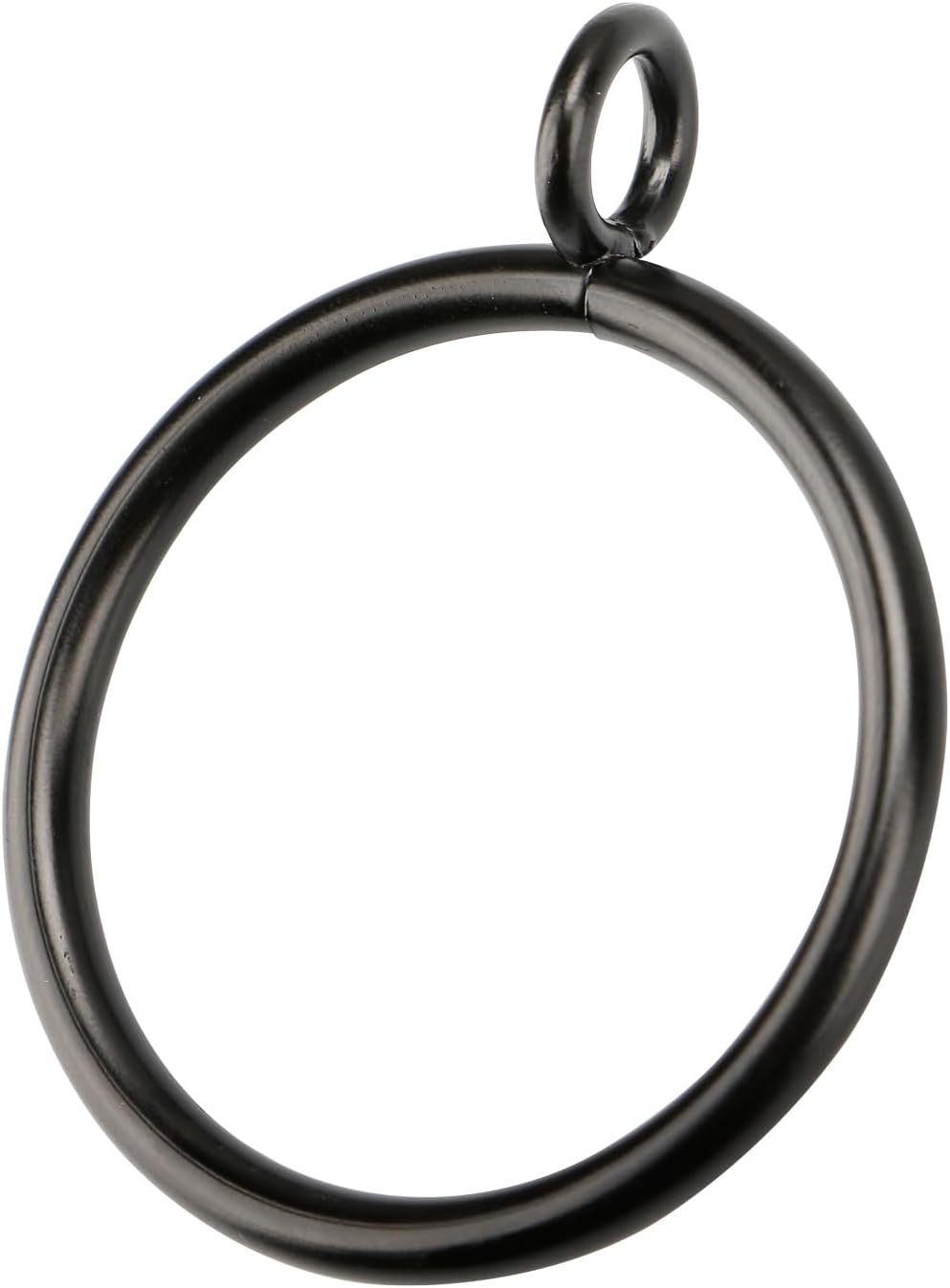 Skagit Black Curtain Rings Set - Secure Pinch Pleat Drapery, 46 PCS