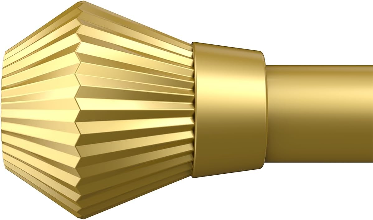 Adjustable Gold Curtain Rod 48-84 Inch - Elegant Upgrade
