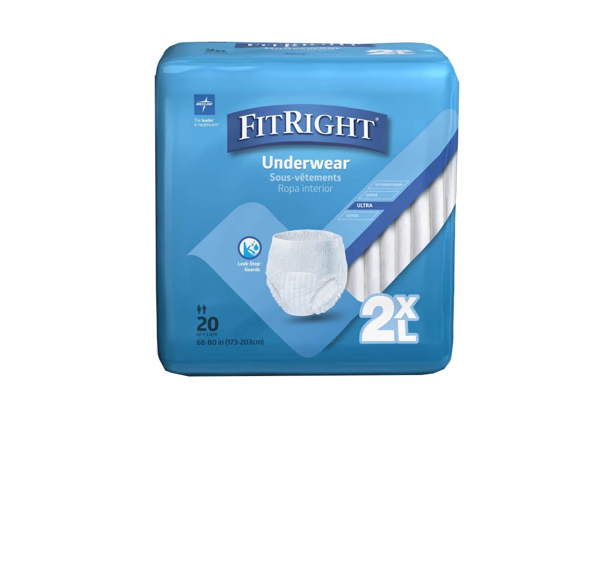 Medline FitRight XXL Incontinence Underwear 80ct