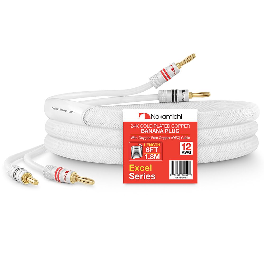 Nakamichi Excel Series 24k Gold Plated Banana Plug and Cable
