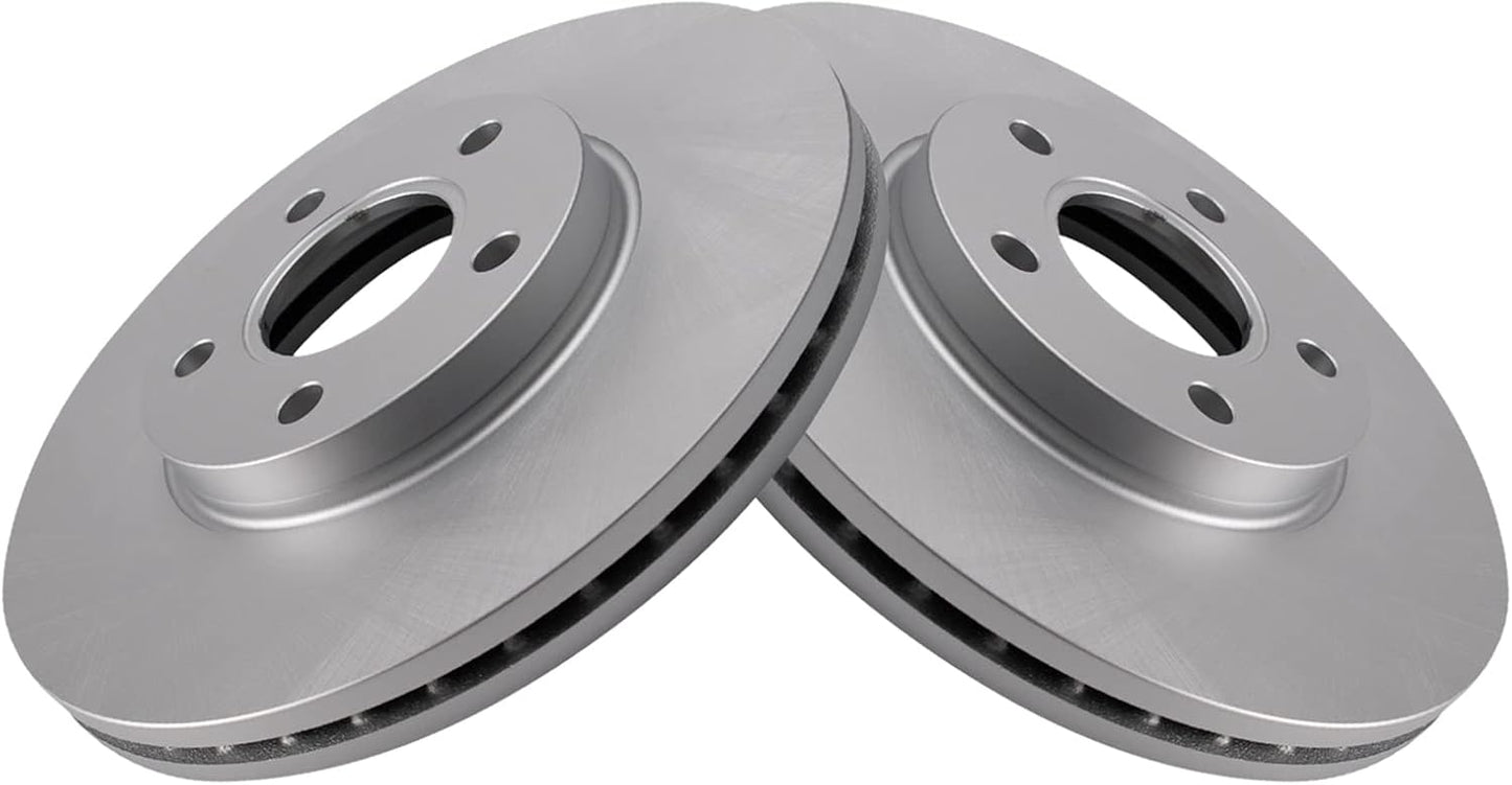 TRQ Front Brake Rotors Set Vented Premium G-Coated for Transit