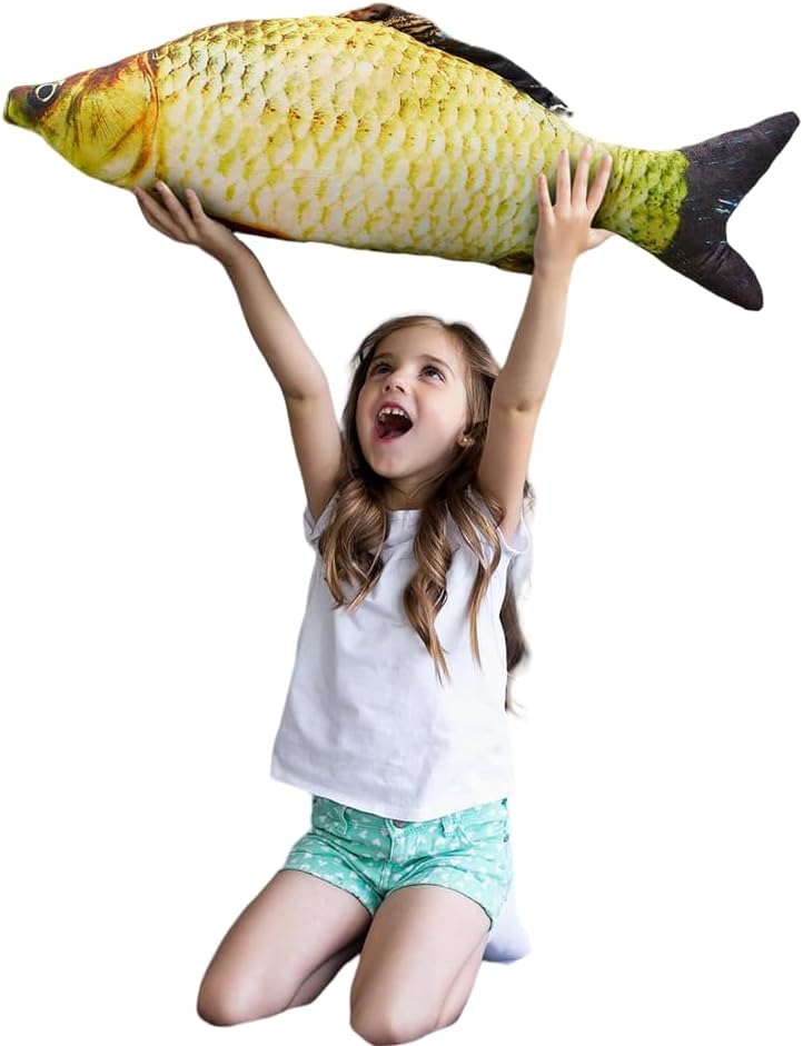 XIGUI 3D Soft Fish Cushion: Giant Plush Home Decor & Toy
