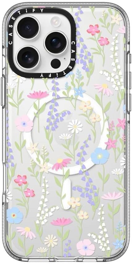 CASETiFY Clear iPhone 16 Pro Max Case with Floral Design