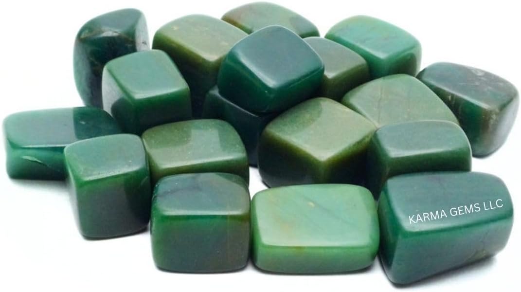 Green Jade Tumbled Stones - Healing Energy Boost