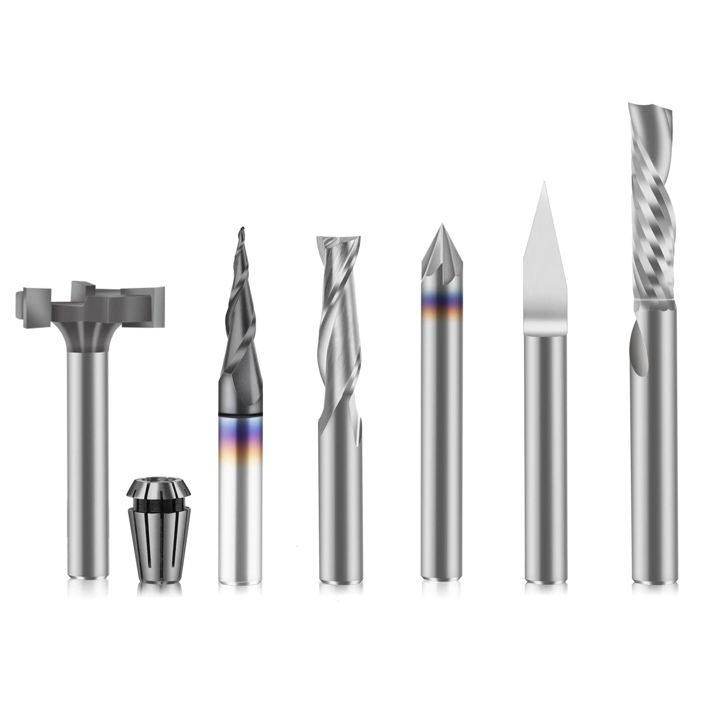 Essential 1/4 Shank CNC Router Bit Kit for Woodworking Projects