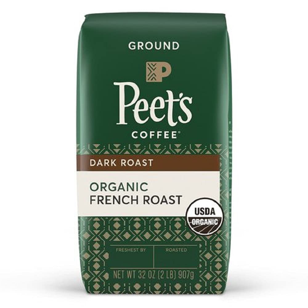 PEET'S Organic French Roast: Bold 32 Oz Ground