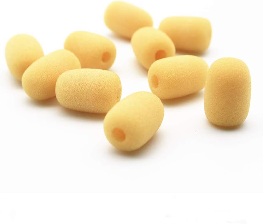 10-Pack Foam Windscreens: Enhanced Mic Performance
