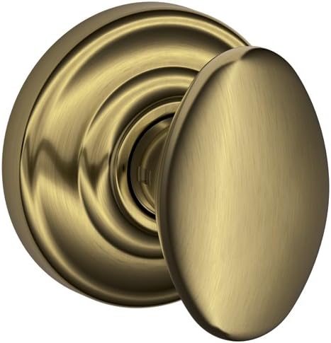 SCHLAGE Siena Passage Knob with Andover Rose in Antique Brass