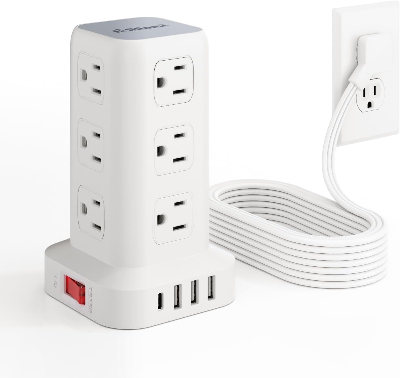 12-Outlet Power Strip with USB Charging - SmallRT