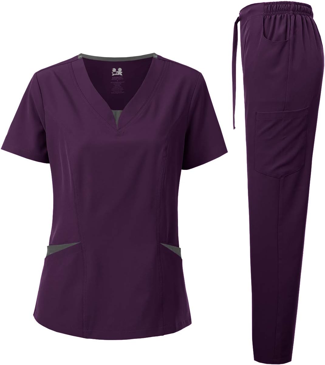 Dagacci Scrubs for Women Set - 4-Way Stretch Comfort Fit
