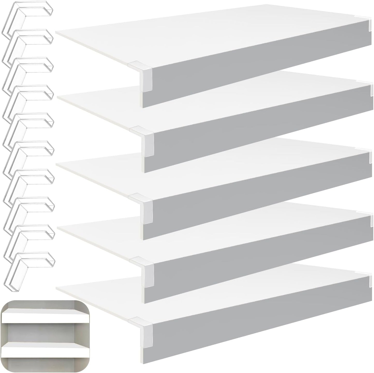 5 Pcs Wire Rack Covers for Pantry and Closet Organization