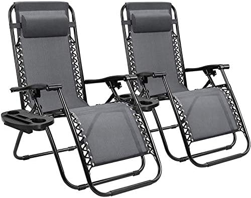 Homall Zero Gravity Chair Set of 2 for Poolside and Beach