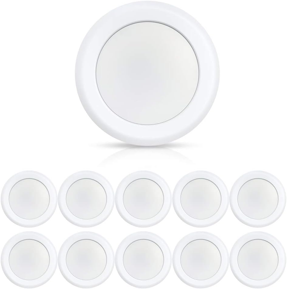 ECOELER 6in LED Flush Mount Disc Light - Dimmable Ceiling Fixture