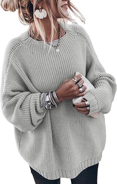 Womens Oversized Sweaters Casual Long Sleeve Mock Neck Tops