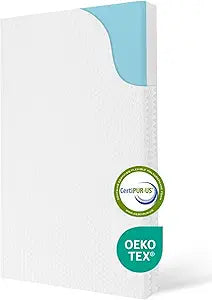 Pack and Play Mattress Pad for Crib - Dual Sided Memory Foam