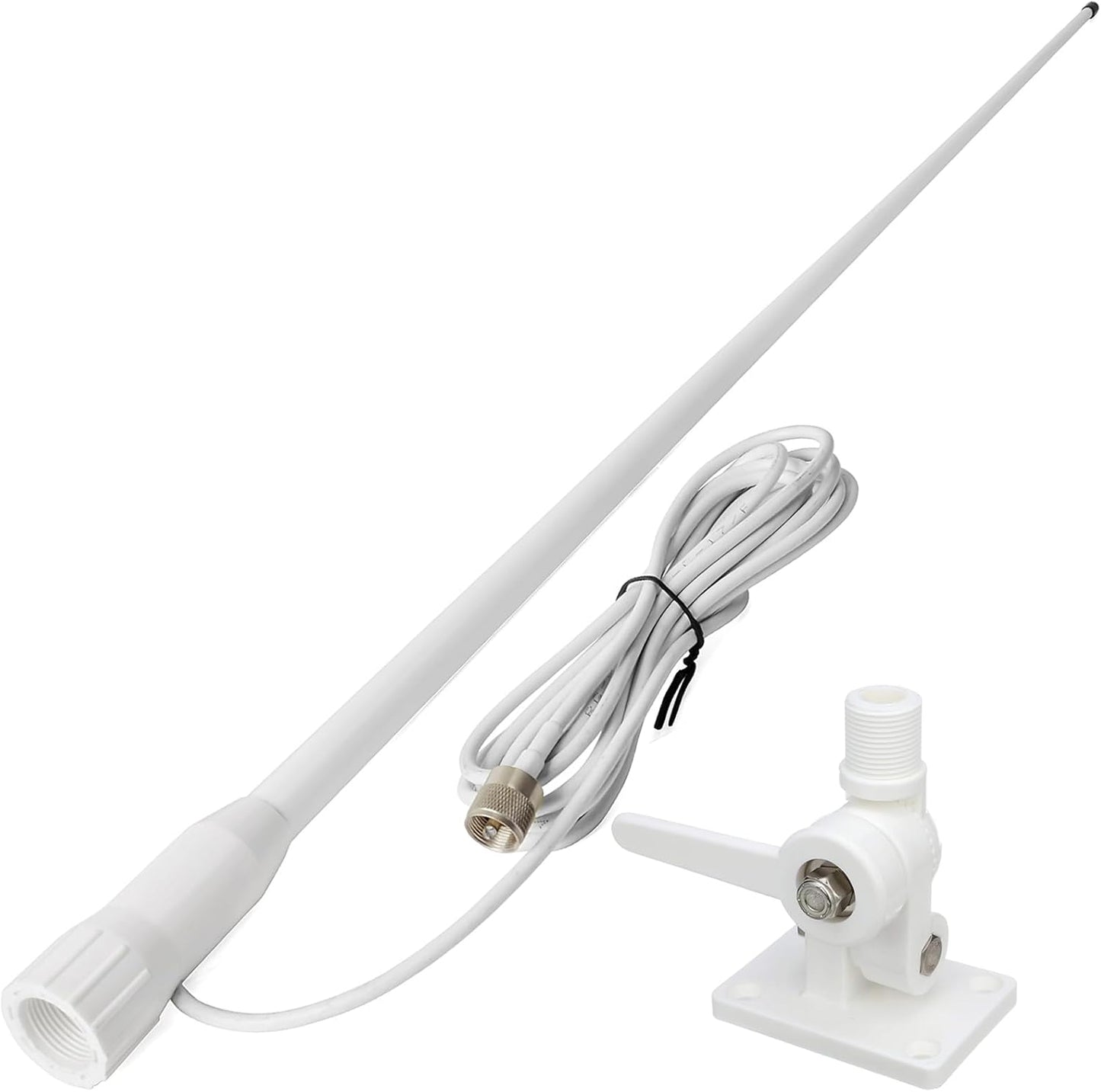 HYS VHF Marine Antenna Waterproof 3DBI 43.3in Fiberglass Antenna