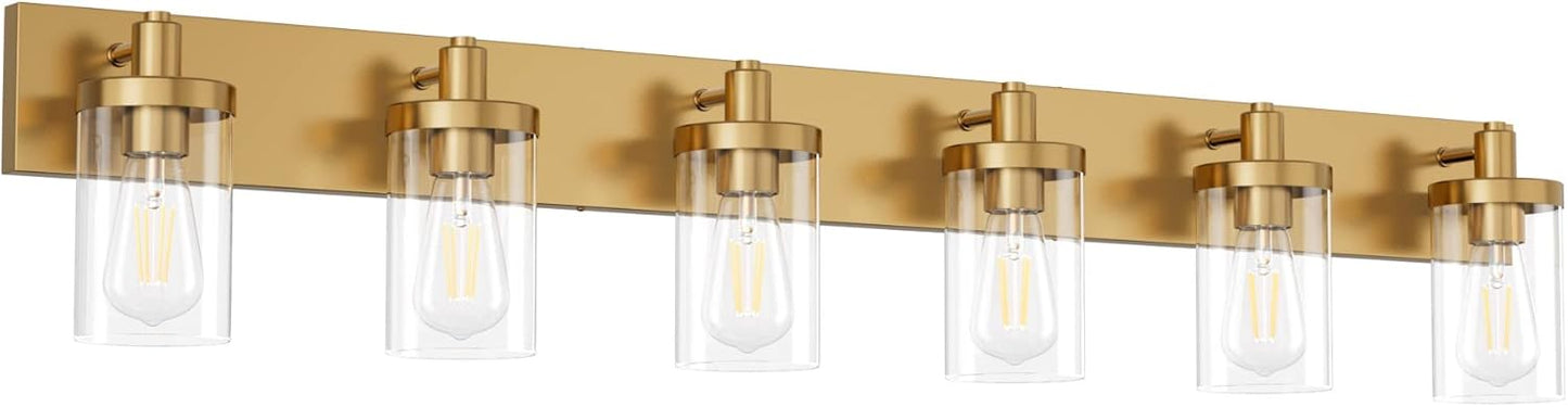 Aipsun Gold Bathroom Vanity Light 48in Farmhouse Lighting Fixture