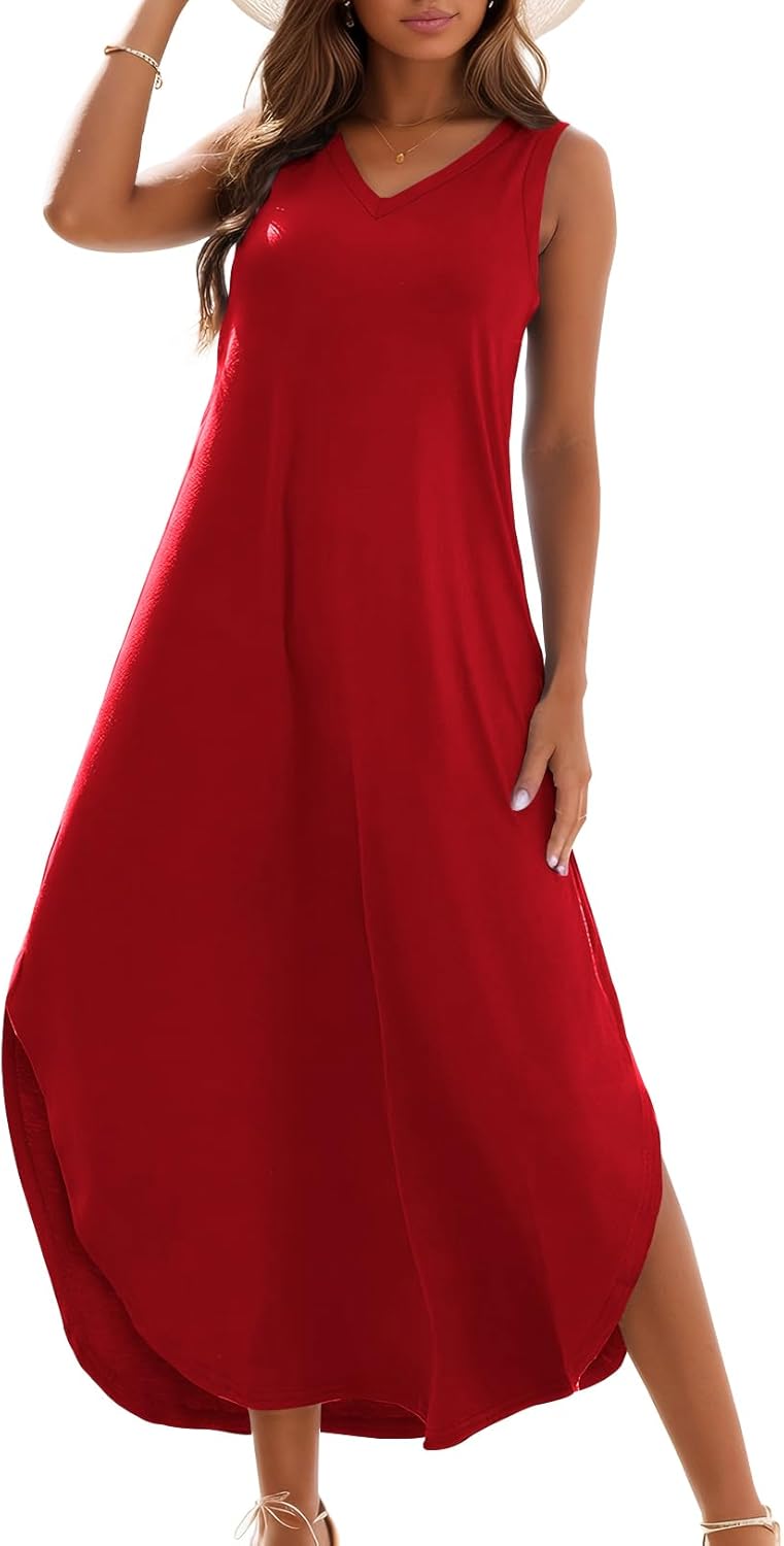 Zilcremo Women's Summer Casual Loose Sundress Long Dress Review