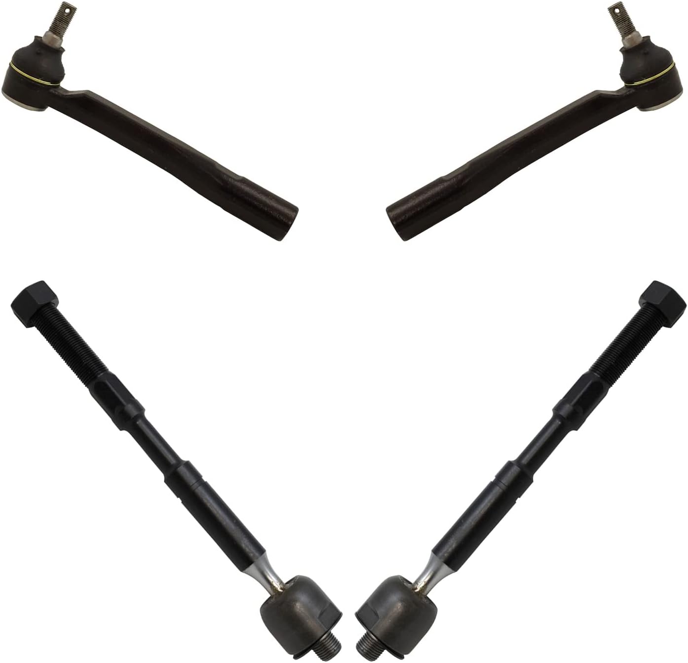 TRQ Front Inner and Outer Tie Rod Set for 2011-2020 Sienna