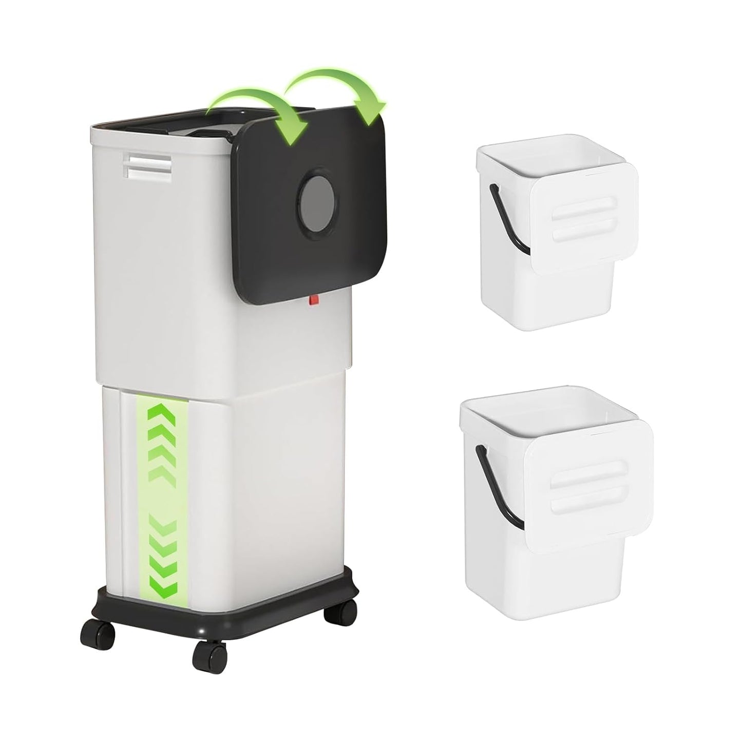 Telescoping Kitchen Trash Can with Lid for Modern Homes