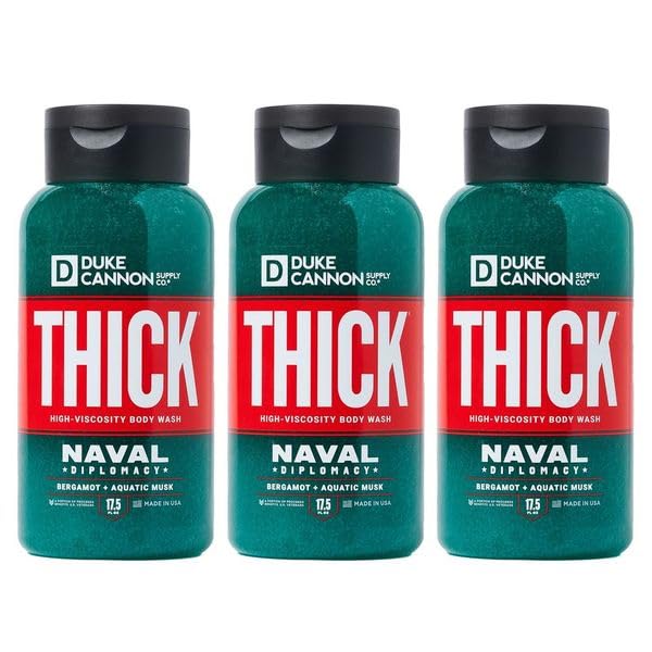 Duke Cannon THICK High-Viscosity Body Wash for Men, 3-Pack