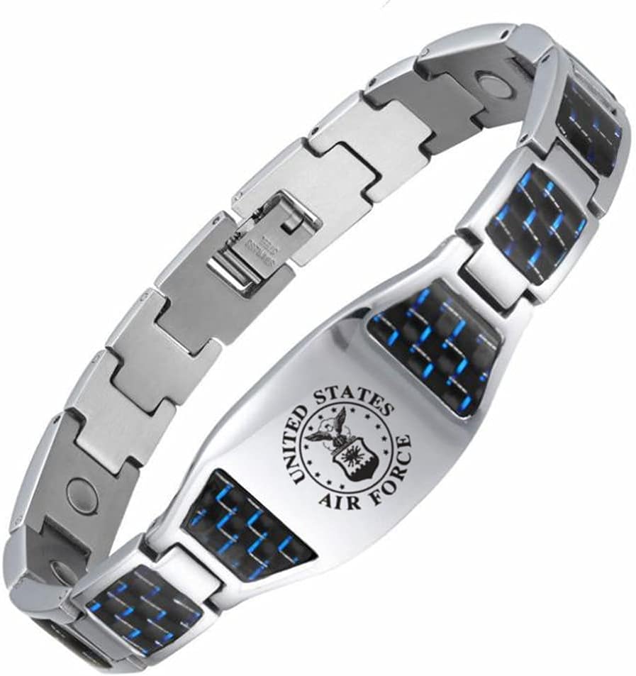 Stainless Steel US Military Link Bracelet- Ideal Gift for Him!