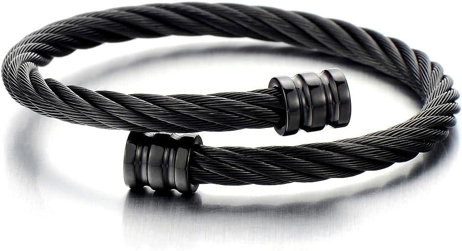 Modern Twist Stainless Steel Cuff Bracelet