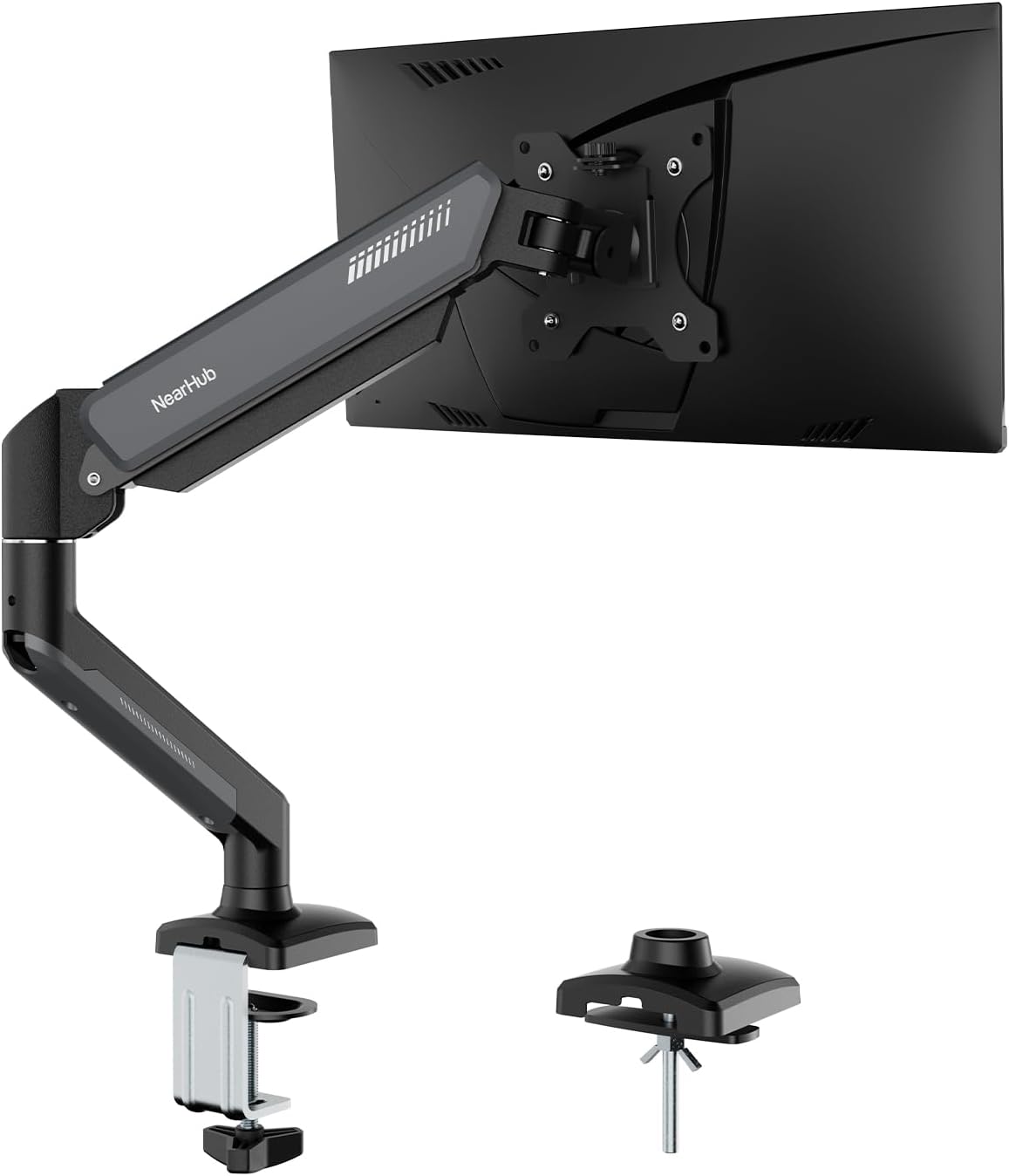 Single Monitor Mount Arm for 13-32in Screens with Heavy-Duty Support