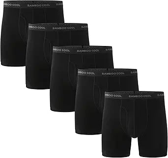 Men's Underwear Boxer Briefs Pack Viscose from Bamboo Soft Comfort