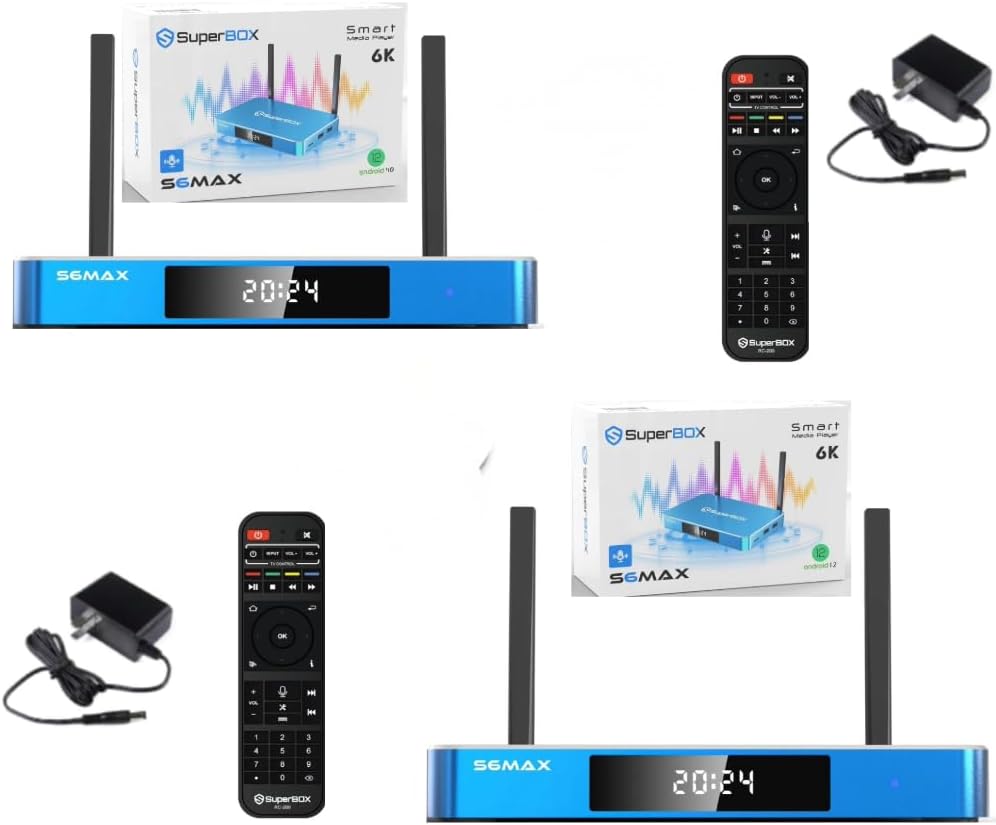 Enhanced Streaming: Blue Black Android TV Box Bundle