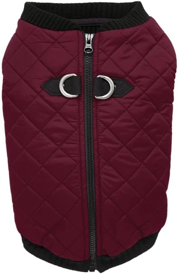 Gooby Fashion Vest Dog Jacket - Warm Zip Up Bomber for Small Dogs