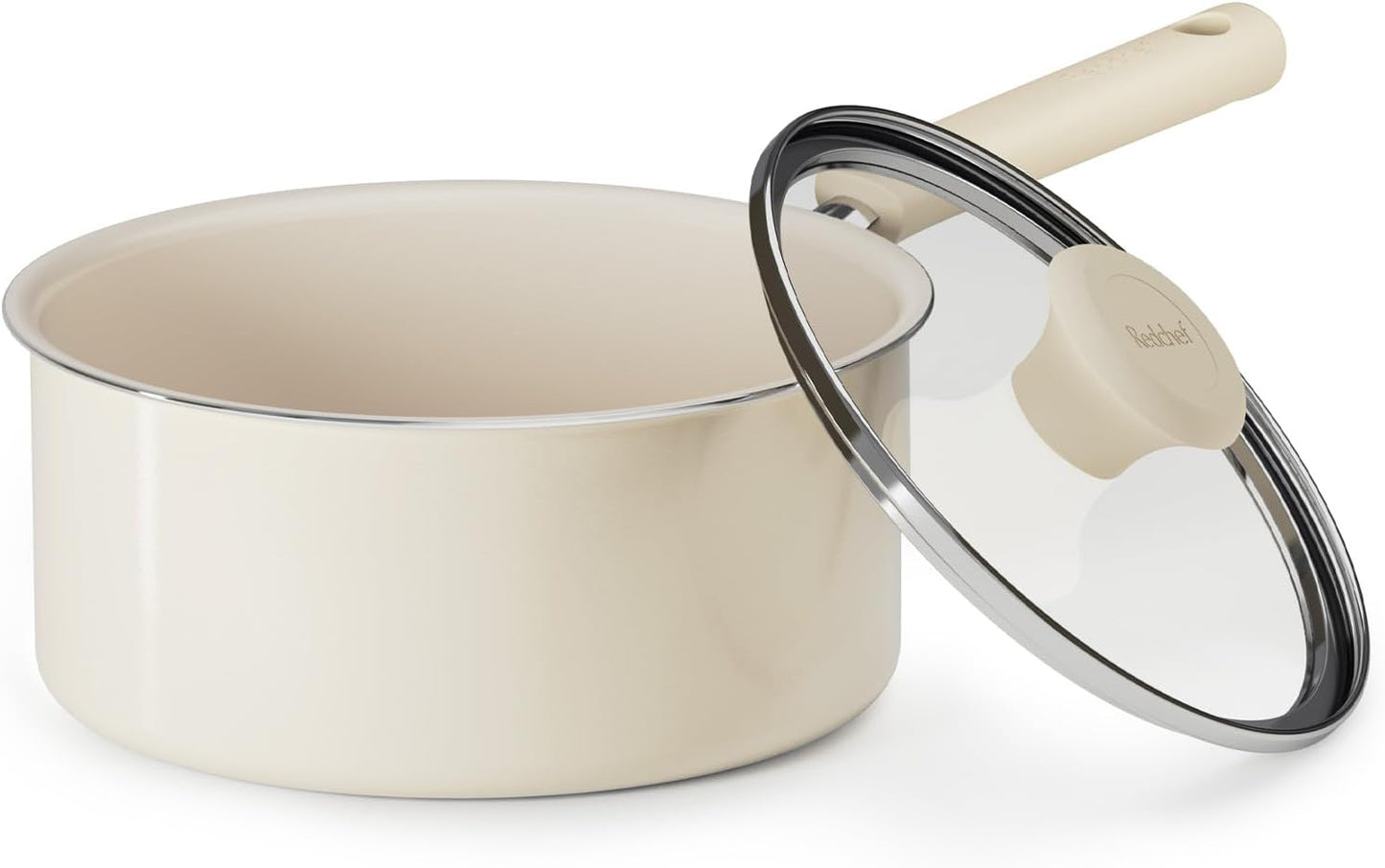 Redchef Ceramic Nonstick Saucepan with Lid for Easy Cooking
