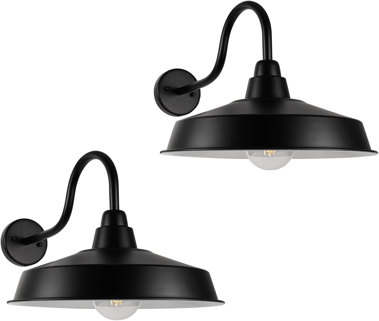 Gooseneck Barn Light Outdoor, 16 Inch Dome for Stylish Spaces