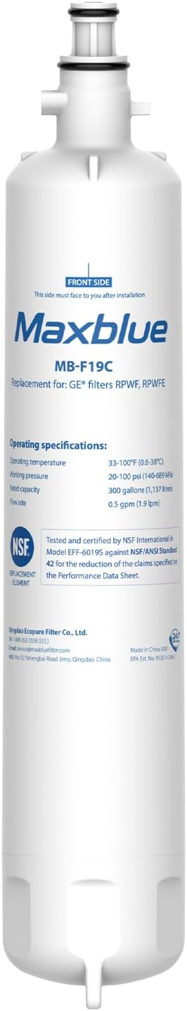 Maxblue Replacement Water Filter for GE RPWFE and RPWF Models