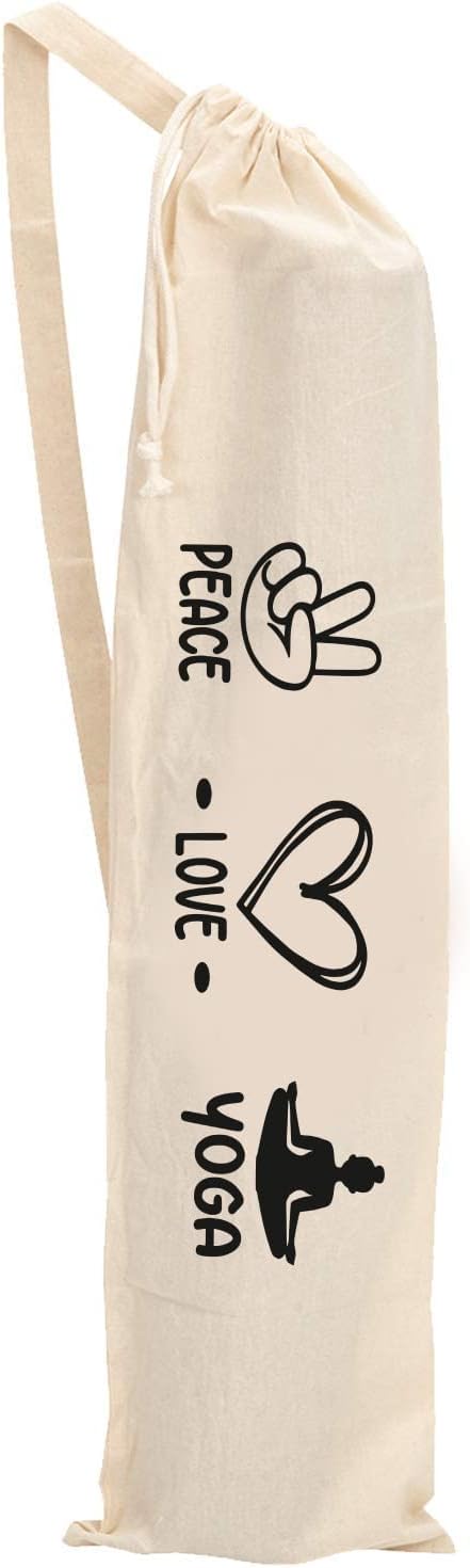 Organic Cotton Yoga Mat Tote - Lightweight & Washable