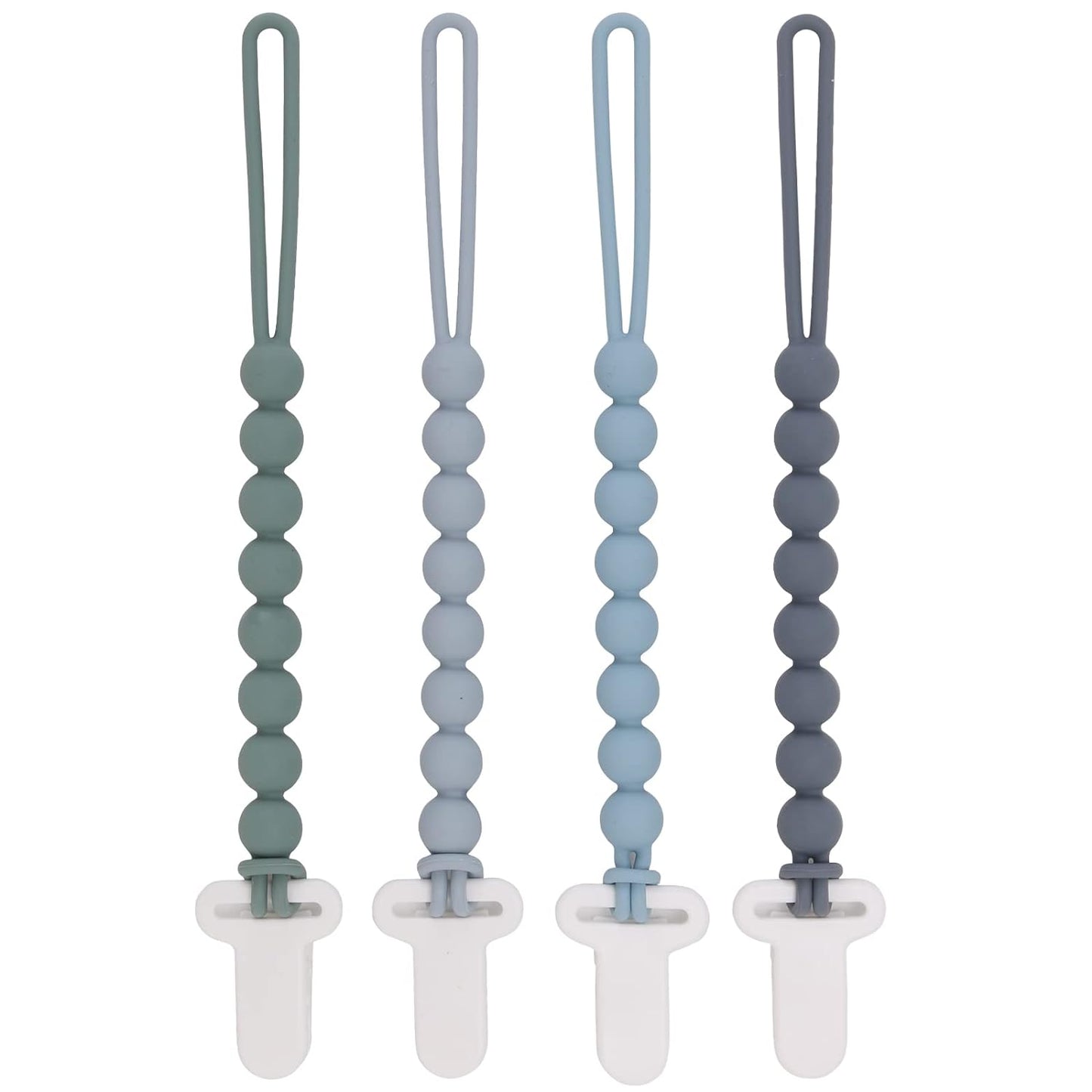 Flexible Teething Relief - 4-Pack Pacifier Clips by Slotic