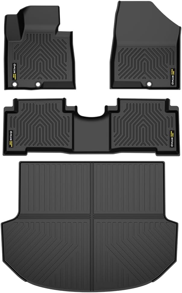 4PCS Floor Mats Cargo Liner for Hyundai Santa Fe 2017 All Weather