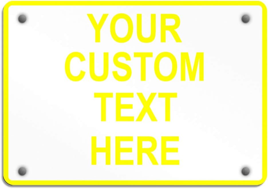 Aluminum Weatherproof Metal Sign Custom Personalized Text Here