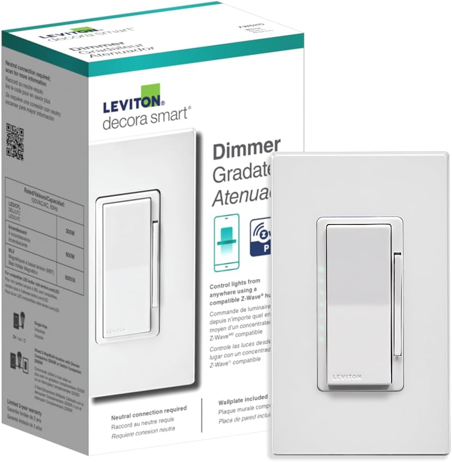 Leviton Decora Smart Dimmer Z-Wave 800 Series for Home Control