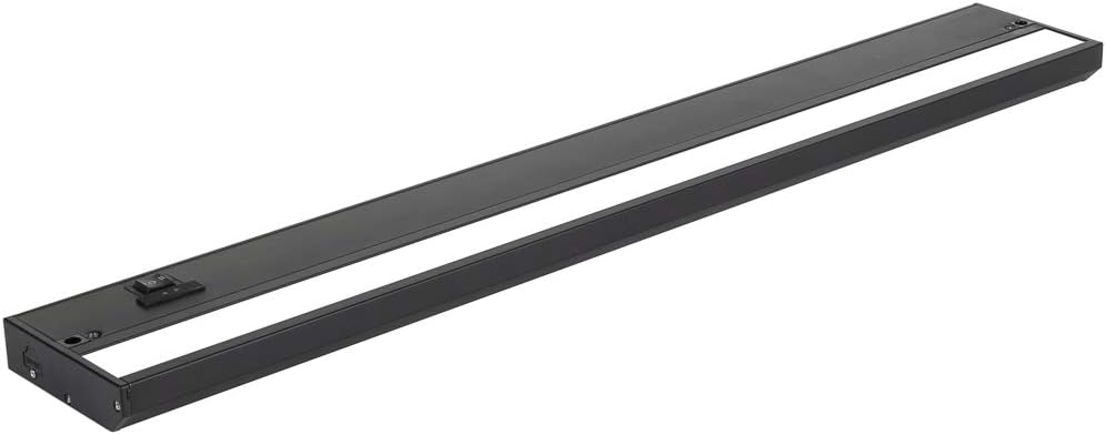 LED Under Cabinet Lighting Hardwired - 3CCT 24 Inch Black Finish