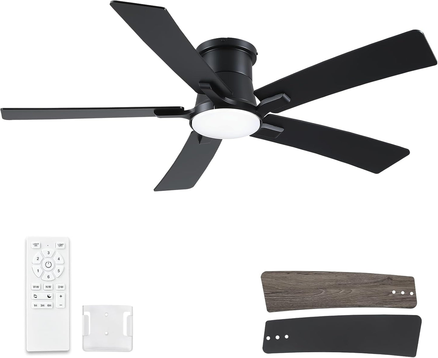 52 Inch Ceiling Fans with Lights and Remote by Realmate