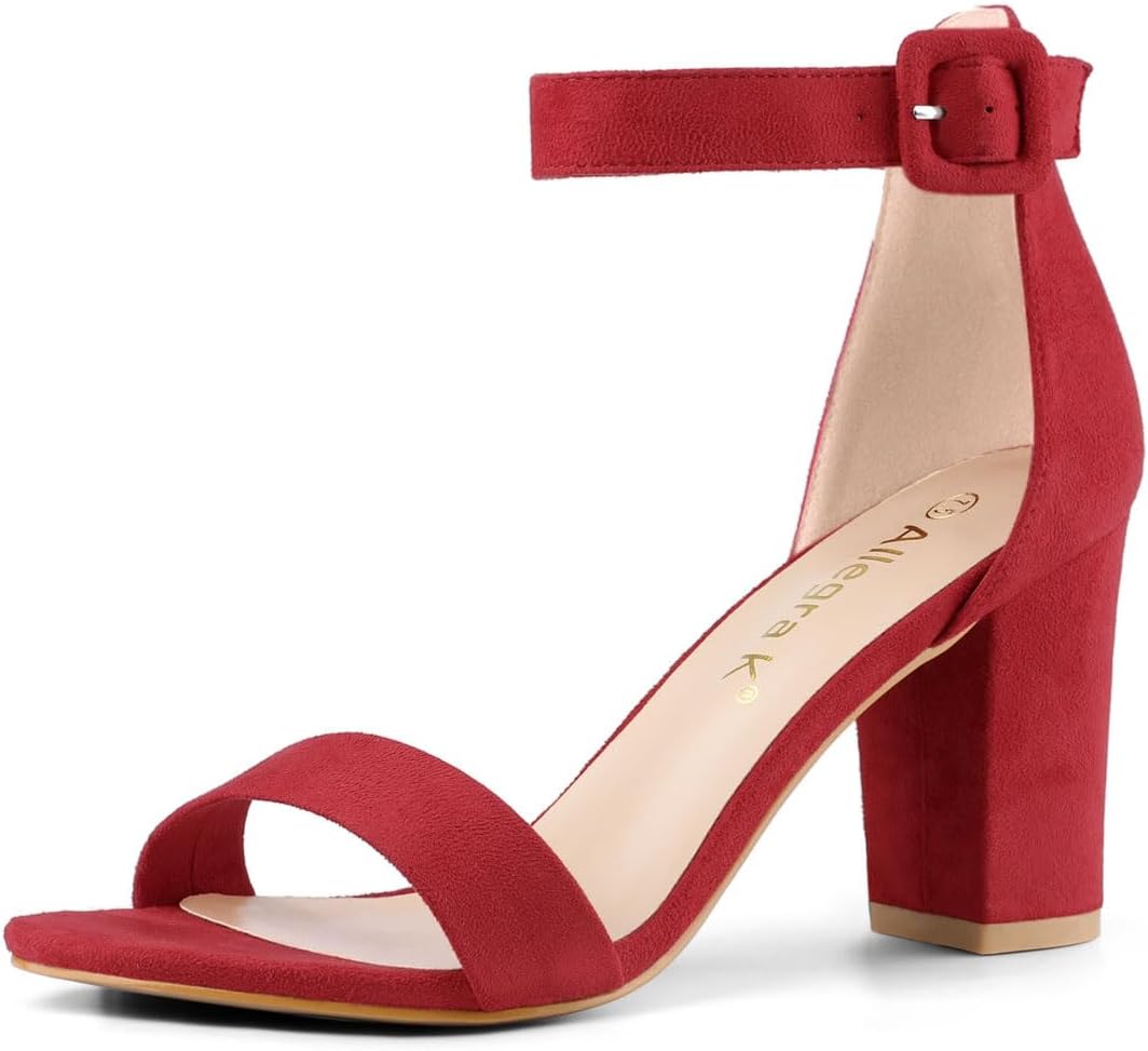 Allegra K Women's Open Toe High Chunky Heel Sandals for All Occasions