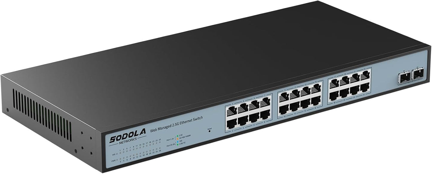 24 Port 2.5G Smart Web Managed Switch for High-Speed Networking
